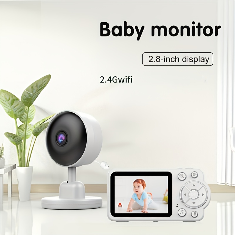 KAWA Monitor de bebé, 2K QHD Monitor de bebé de 5 pulgadas con cámara y  audio, sin WiFi, visión nocturna, grabación y reproducción de video,  pantalla