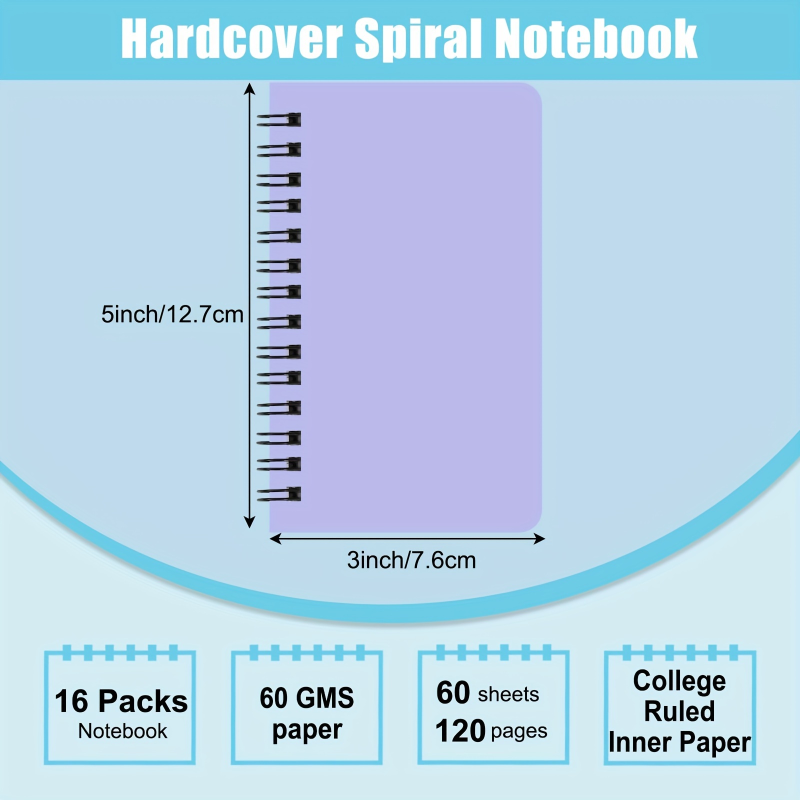 12 Packs Petit Cahier À Spirale De Poche Blocs notes Petits - Temu France