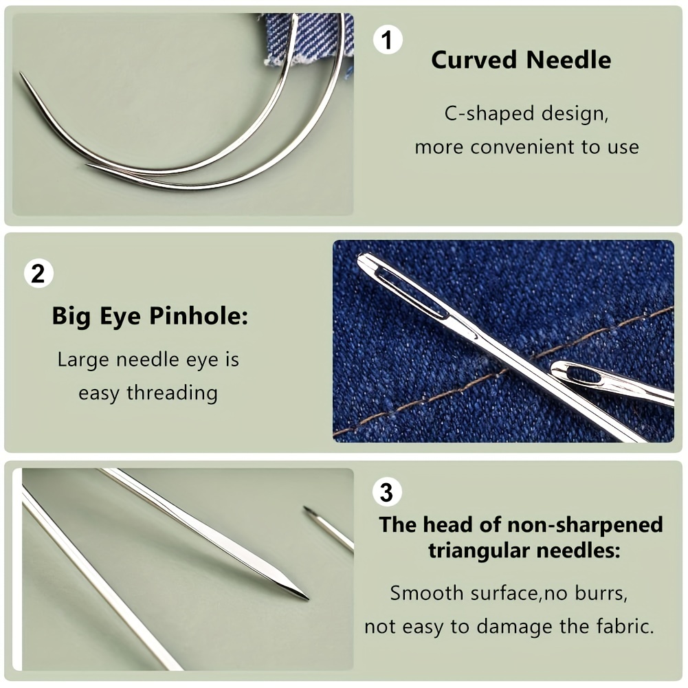  Heavy Duty Upholstery Thread and Needles Kit for Hand