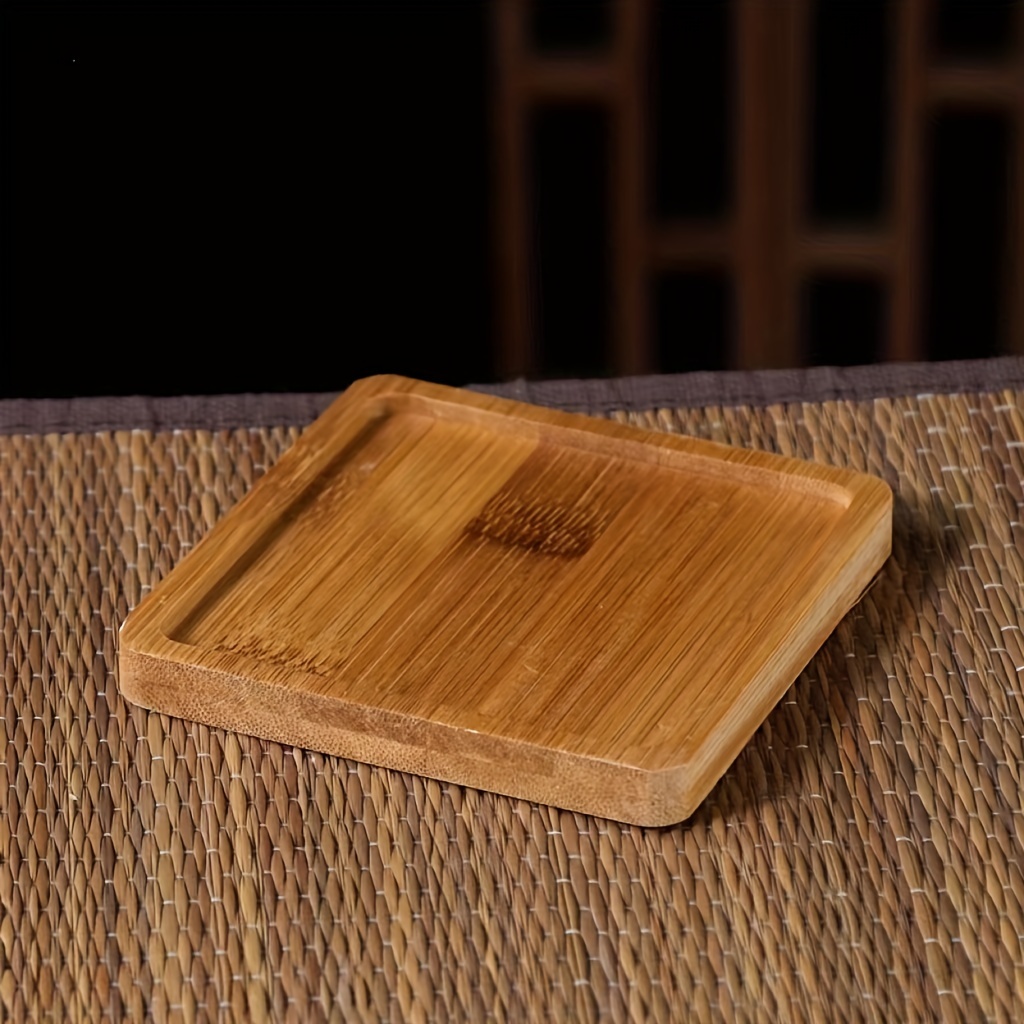 Wooden Coasters For Drinks Round/heart/square Natural Wood - Temu