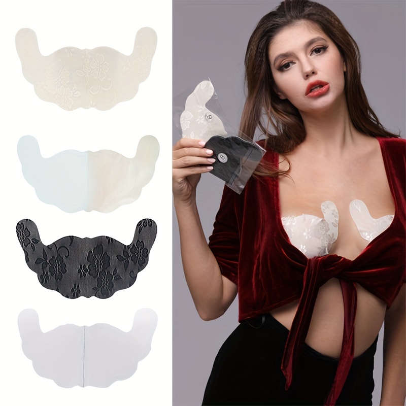 Disposable Lace Chest Stickers Women Bra U Shaped Chest Stickers Red Tube Top  Dress, Coffee-b, 3X-Large : : Clothing, Shoes & Accessories
