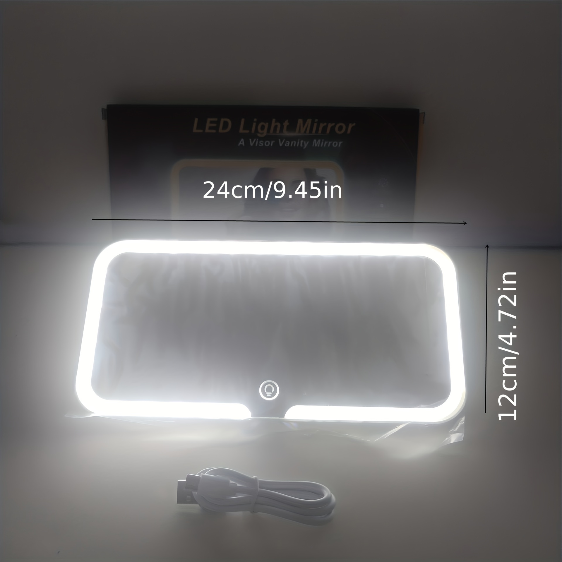 Led light deals mirror visor