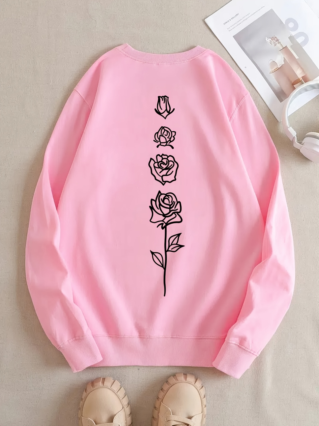 Sudadera de 2025 flores mujer