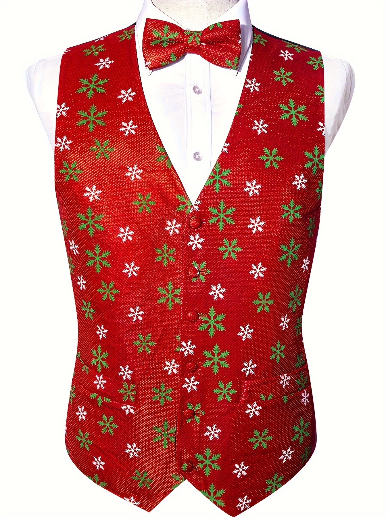 Mens red christmas outlet vest