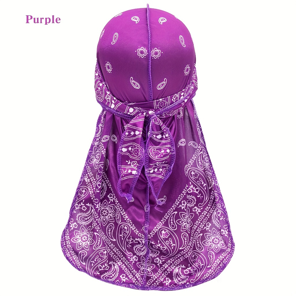 Silky Durag Mujeres Hombres Bandana Cola Larga Hip hop - Temu