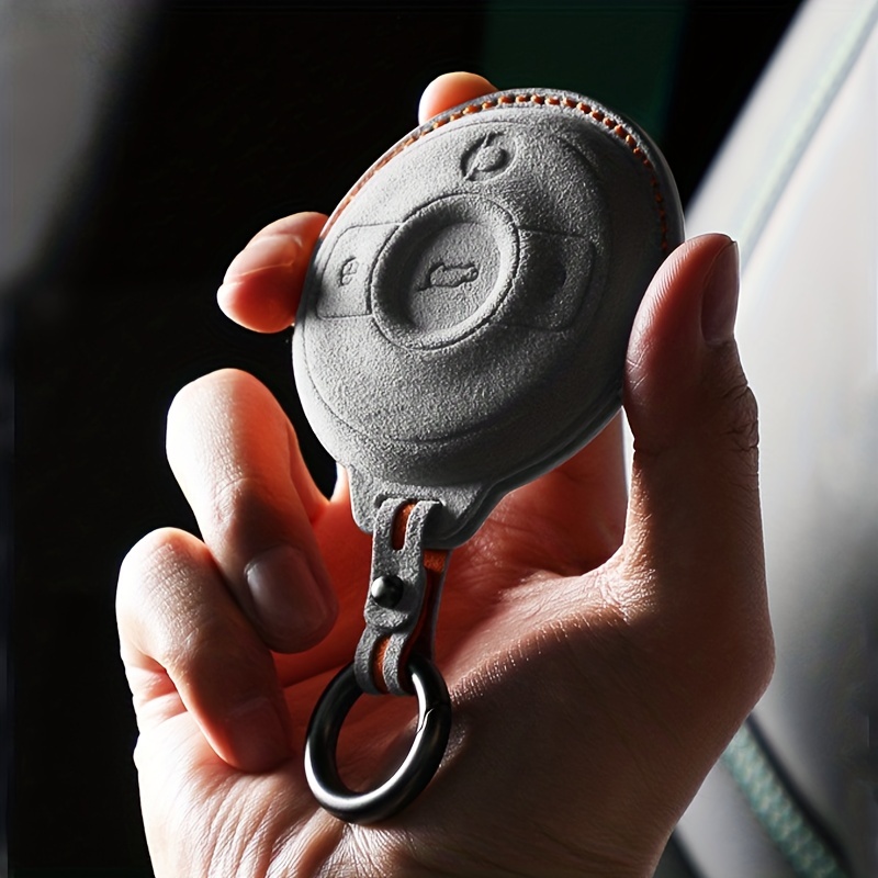 Pour porte-clés BMW avec porte-clés en cuir, porte-clés avancé en cuir de  surface en tpu doux pour clé intelligente Bmw de style classique