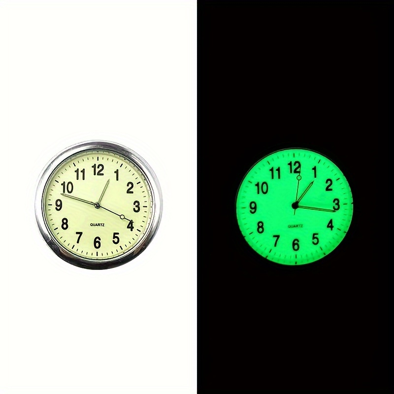 Horloge De Voiture Lumineuse Automobiles Interne Stick-On Montre Numérique  Mécanique Quartz Horloges 40mm 43mm Auto Ornament Accessoires De Voiture