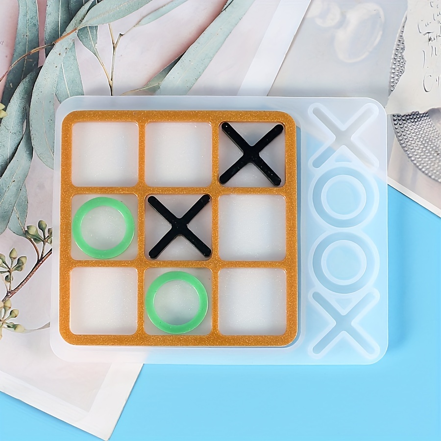 Tic Tac Toe Board Game 5.91 x 5.91 Tic Tac Toe Table Game Resin