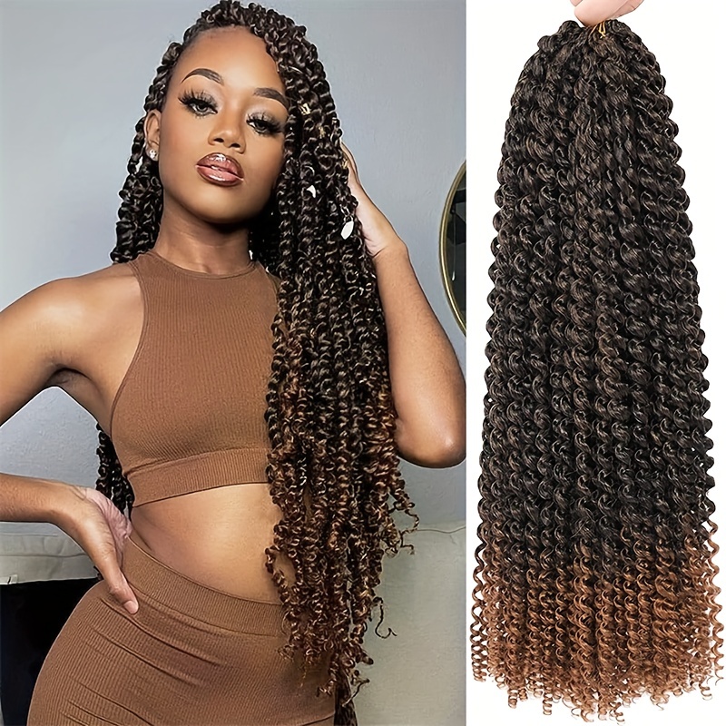 18 Inch Ombre Water Wave Passion Twist Synthetic Crochet Braid