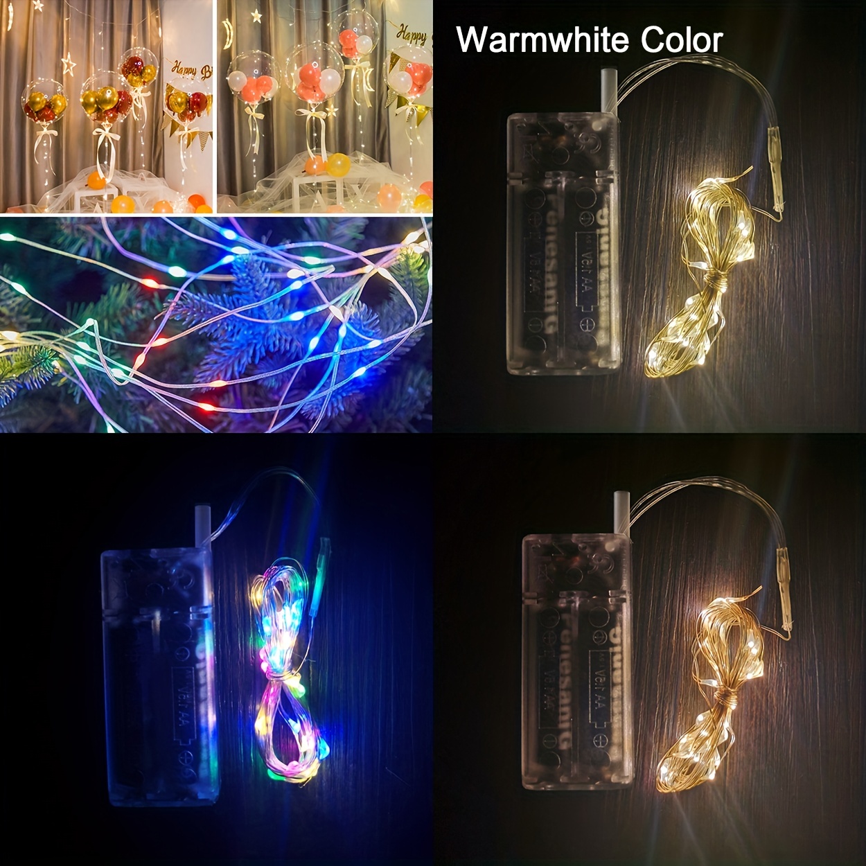 Led Wire Lights (three Colors Available) Home, Holiday, Party, Birthday  Decoration String Lights, Camping Camp Hanging Lights, Camping Tent Hanging  Lights, Yard Landscape Lights (2 Aaa Battery Powered Without Battery) - Temu