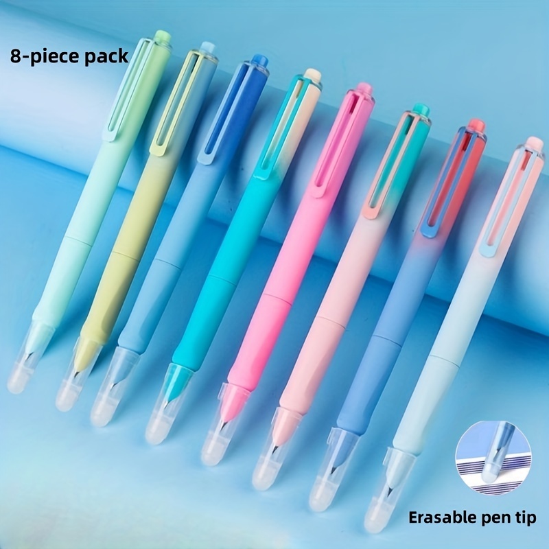 Recharges de stylos effaçables avec gommes, 20 pièces, écriture lisse,  papeterie pour adultes et enfants, fournitures Encre bleue