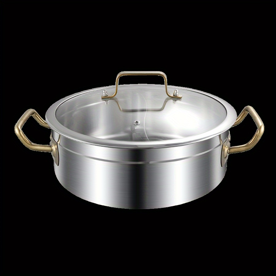 Stainless Steel Hot Pot With Cover Induction Cooker Hotpot Pan