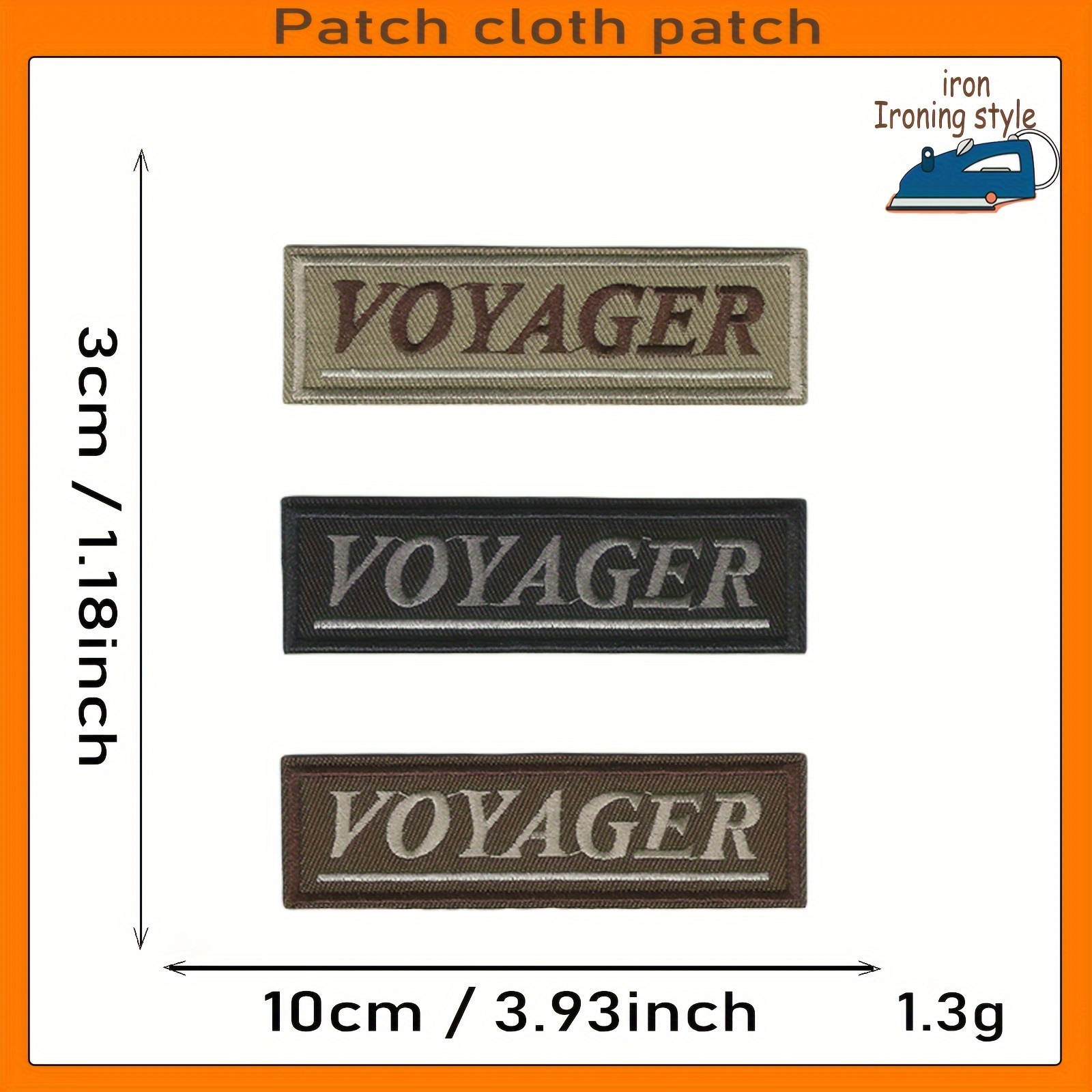 Black Rectangular Letter Embroidery Patches Stick On Clothes - Temu