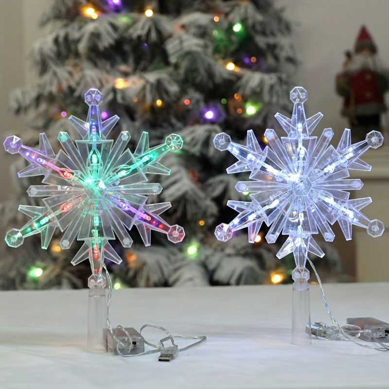 Guirlande Lumineuse LED En Forme D'étoile Galvanisée Pour Décoration De  Noël, Pendentif Pour Fenêtre, Salon, Atmosphère De Noël