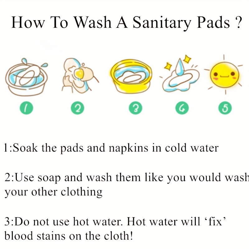 Night Long Reusable Sanitary Pads Washable Mama Cloth Panty - Temu