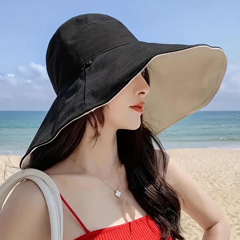 Reversible Fisherman Hat Large Brim Sun Protection Foldable - Temu