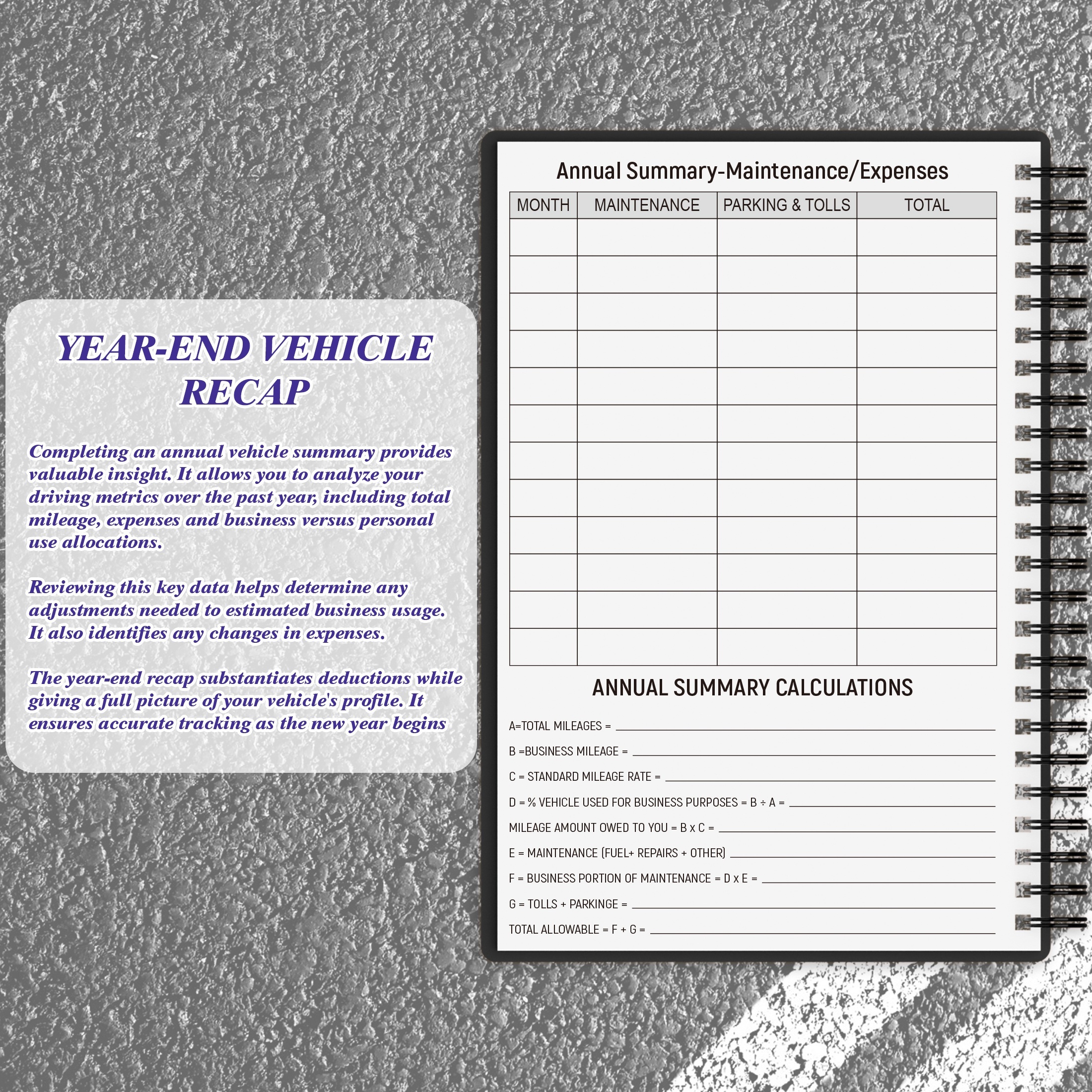 CARNET DE BORD VEHICULE