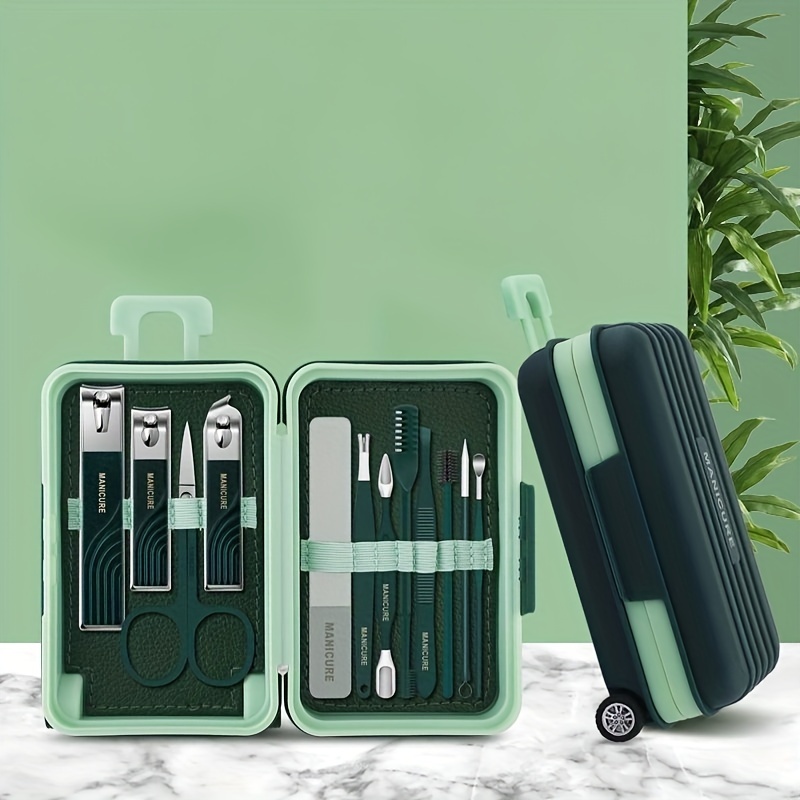 12pcs Nail Clipper Set With Case Manicure Tool For Travel Nail Cutter