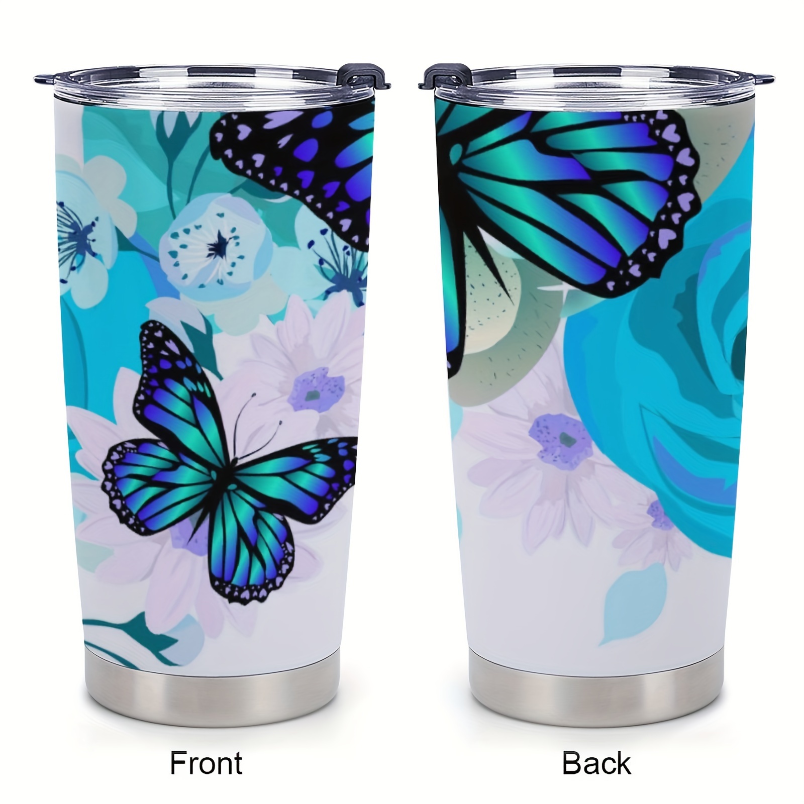 TAZA PARA INFUSIONES MARIPOSAS AZUL TU ALMA GEMELA 