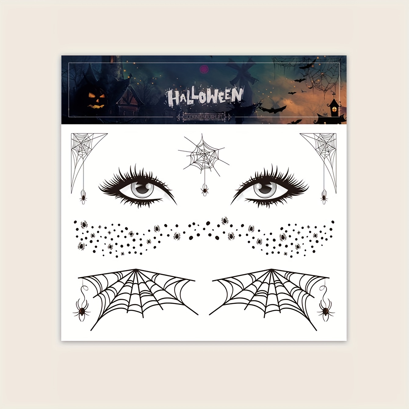 Realistic Black Halloween Spider Halloween Fake Tattoos For Kids DIY Small  Stickers With Scarecrow And Skull Design 230926 From Bian04, $2.94