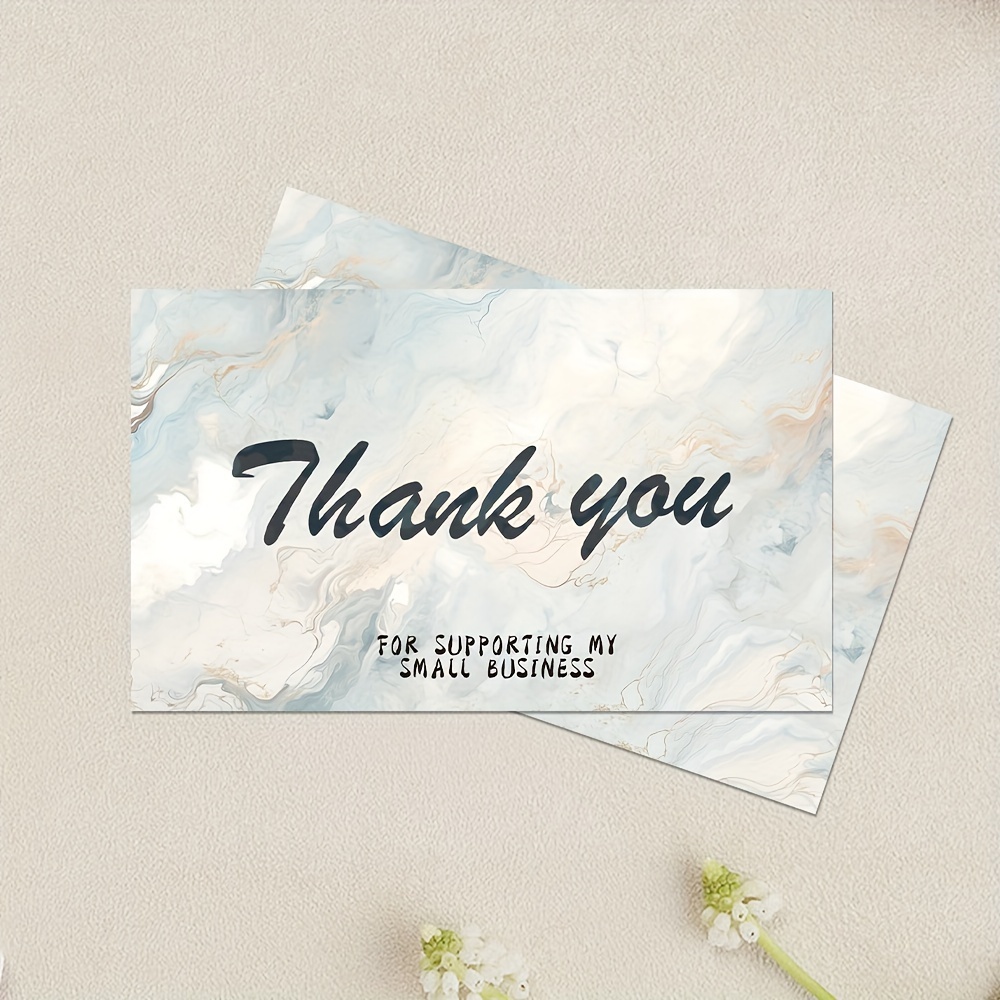 Thank You For Supporting My Small Business Cards Elegant And - Temu