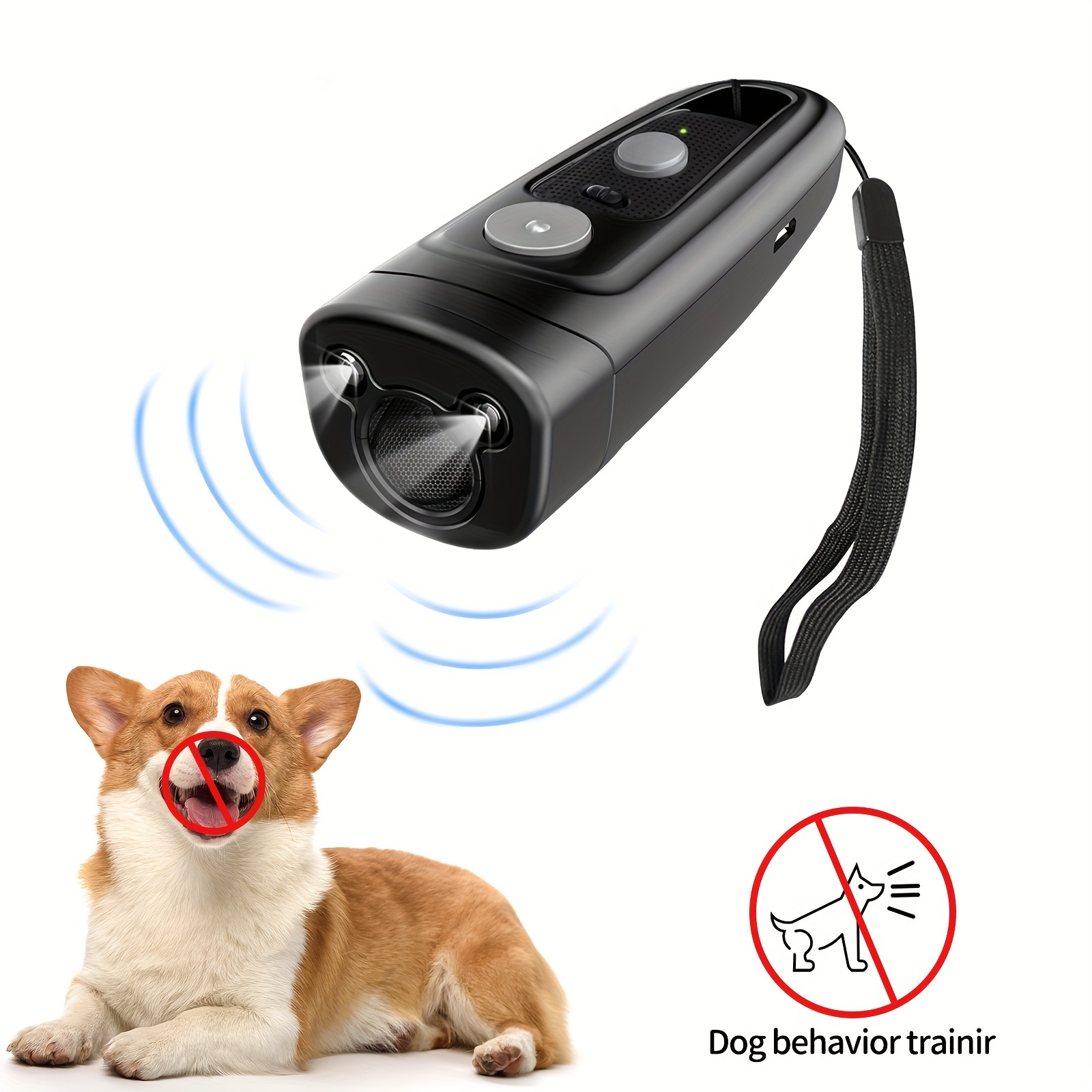 Buy Dog Repellent Anti Barking Ultrasonic Equipment - Handheld Anti Dog Trainer With Flashlight