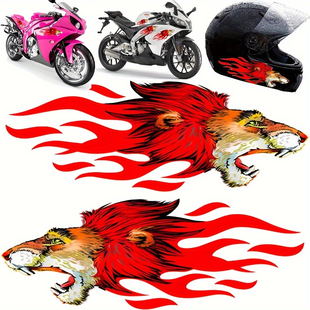 4pcs Flammenreflektierende Motorrad aufkleber Seitenkörper - Temu
