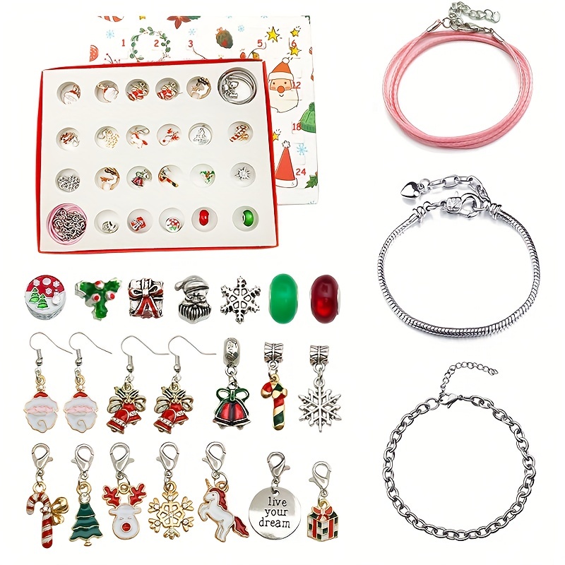 Christmas Advent Calendar Bracelet Diy Jewelry Charm - Temu