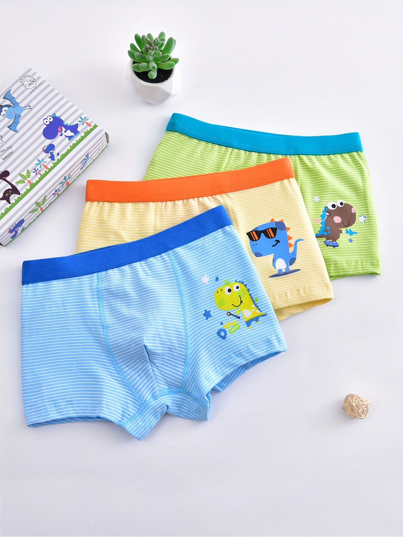 Boy's Dinosaur Briefs Cartoon Pattern Cotton Panties Comfy - Temu