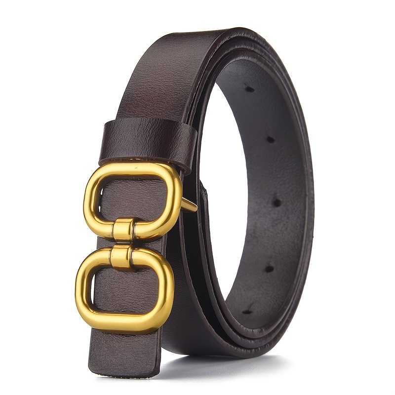 Double Ring Buckle Waist Belt for Jeans Pants