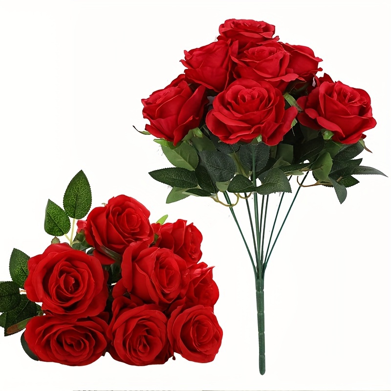 Purple Roses Flowers Artificial - Free Returns Within 90 Days - Temu United  Kingdom