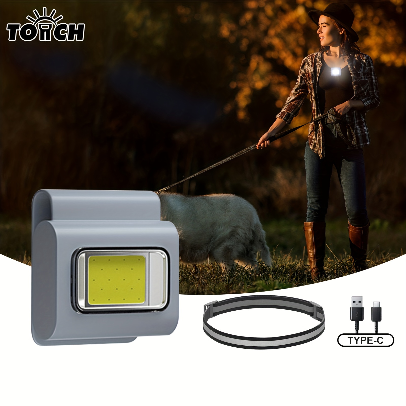 Outdoor Night Clip on Running Lights Reflective USB Rechargeable