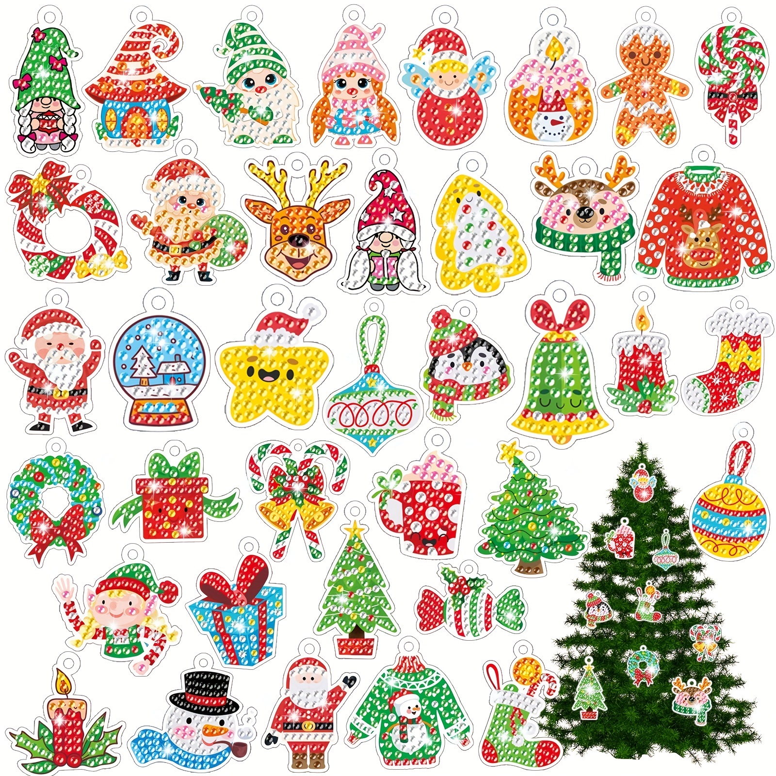 Dropship 10pcs DIY Diamond Painting Christmas Decorations Xmas Tree Pendant  Hanging Ornament Santa Claus Pattern Mosaic Kit Navided Decor to Sell  Online at a Lower Price