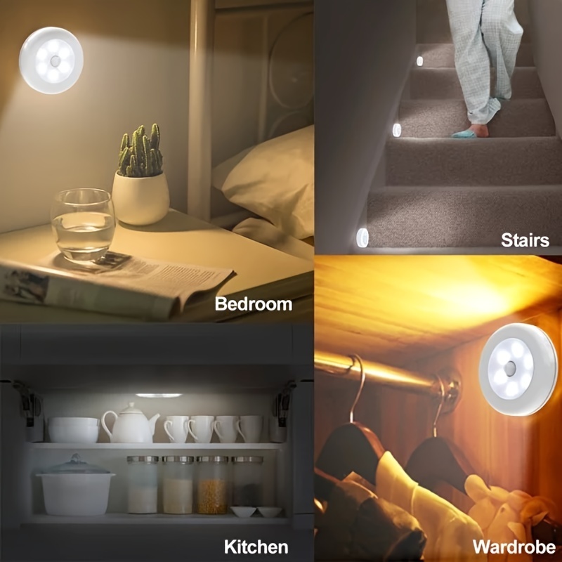 Luz LED para armario, 10 LED, recargable, control remoto, luz debajo del  gabinete, iluminación inalámbrica, barra de luz nocturna en cualquier lugar
