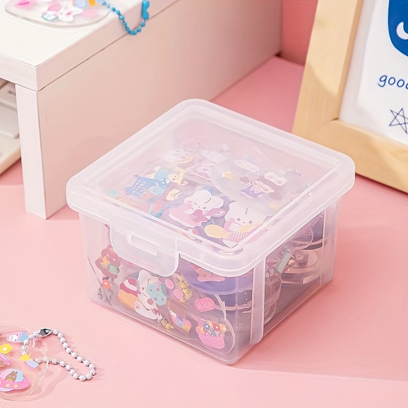 Cute Button Storage Box Hair Accessories Organizer Desktop - Temu