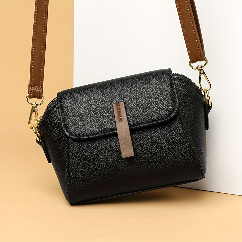 Mini Flap Crossbody Tas Mode Effen Kleur Schoudertas Dames Temu