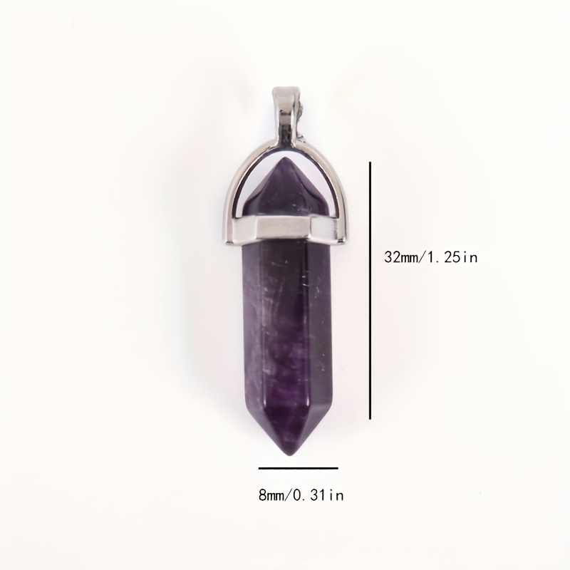 Double Pointed Hexagonal Column Pendant for Necklace