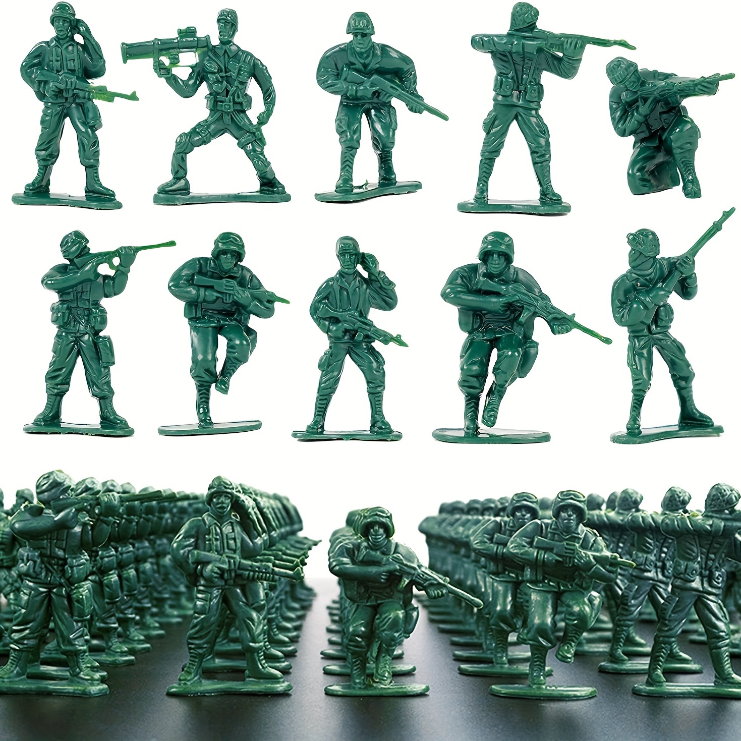 Figura de acción de soldados, modelo de escena del ejército, Mini soldados  de plástico, juguete para niños