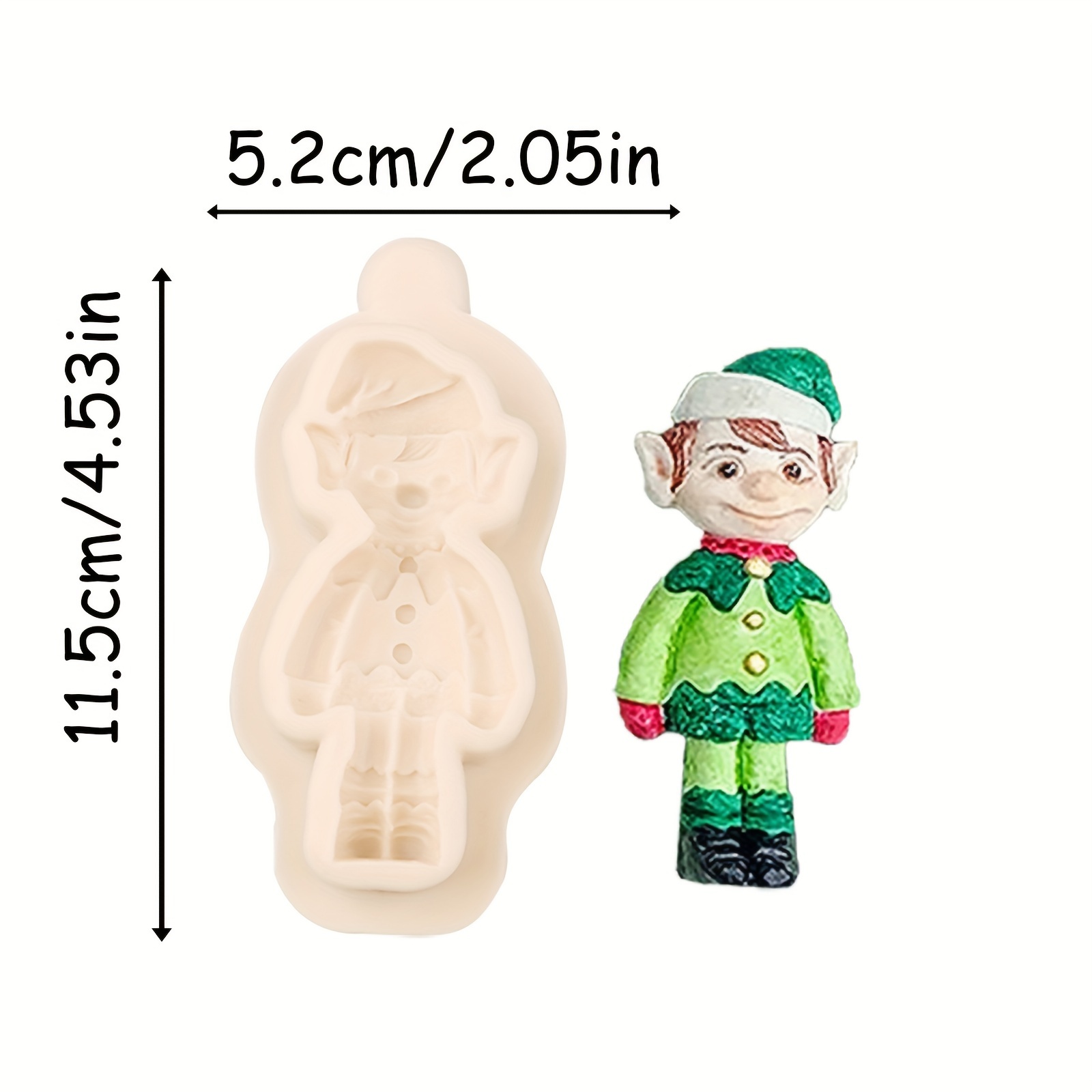 Silicone Mold 3d Santa Claus Elk Elf Boy Snowman - Temu