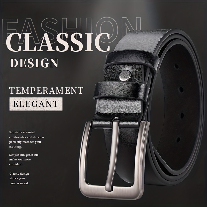 New Fashion Designer Genuine Leather Belt High Quality Belts for Men Pin  Buckle Belt
