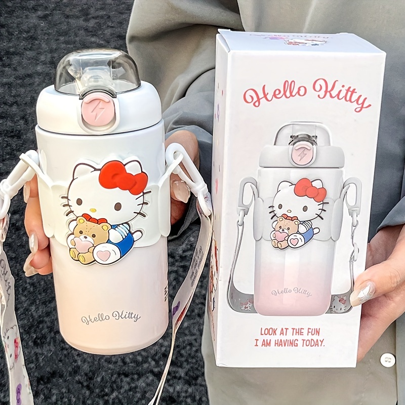 360ml 480ml Cartoon Glass Water Bottle Cute Milk Tea BPA Free