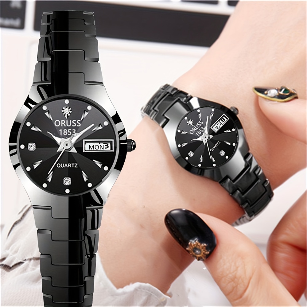 

Luxury Luminous Quartz Watch Ladies Fashion Calendar Analog Water Resist Wristwatch For Daily Life Travel Date Watch