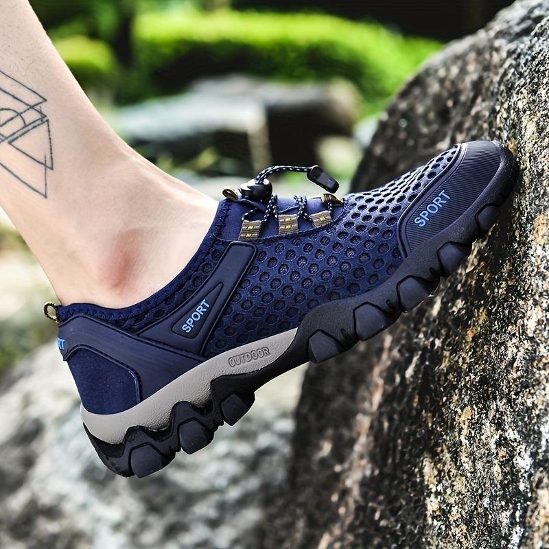 Mens Mesh Breathable Water Shoes Non Slip Quick Drying Lace Up Shoes For  Swimming Boating Fishing Surfing, Check Out Today's Deals Now