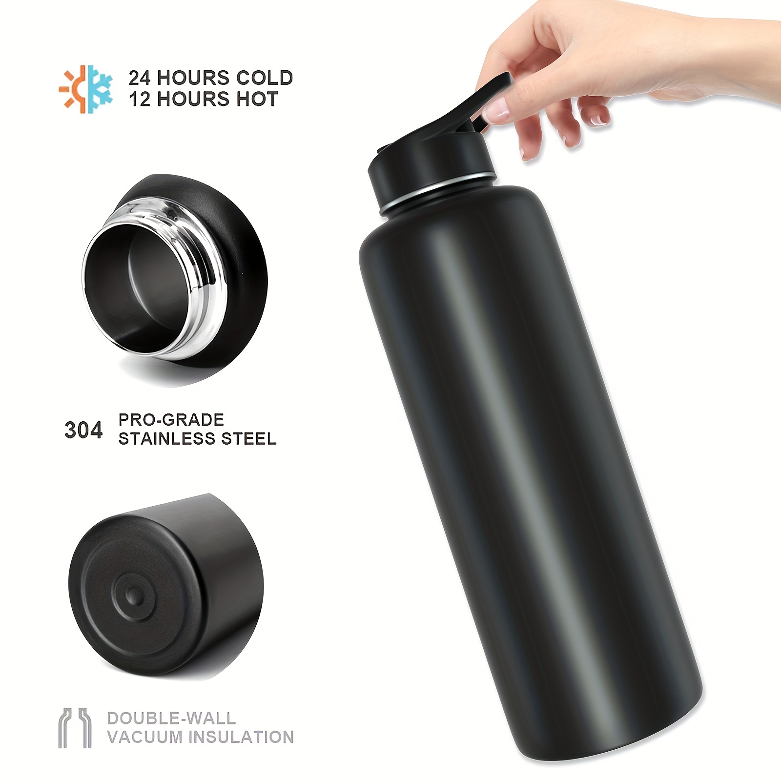  Thermos Vacuum Insulated 18 Ounce Stainless Steel Hydration  Bottle, Stainless Steel: Home & Kitchen