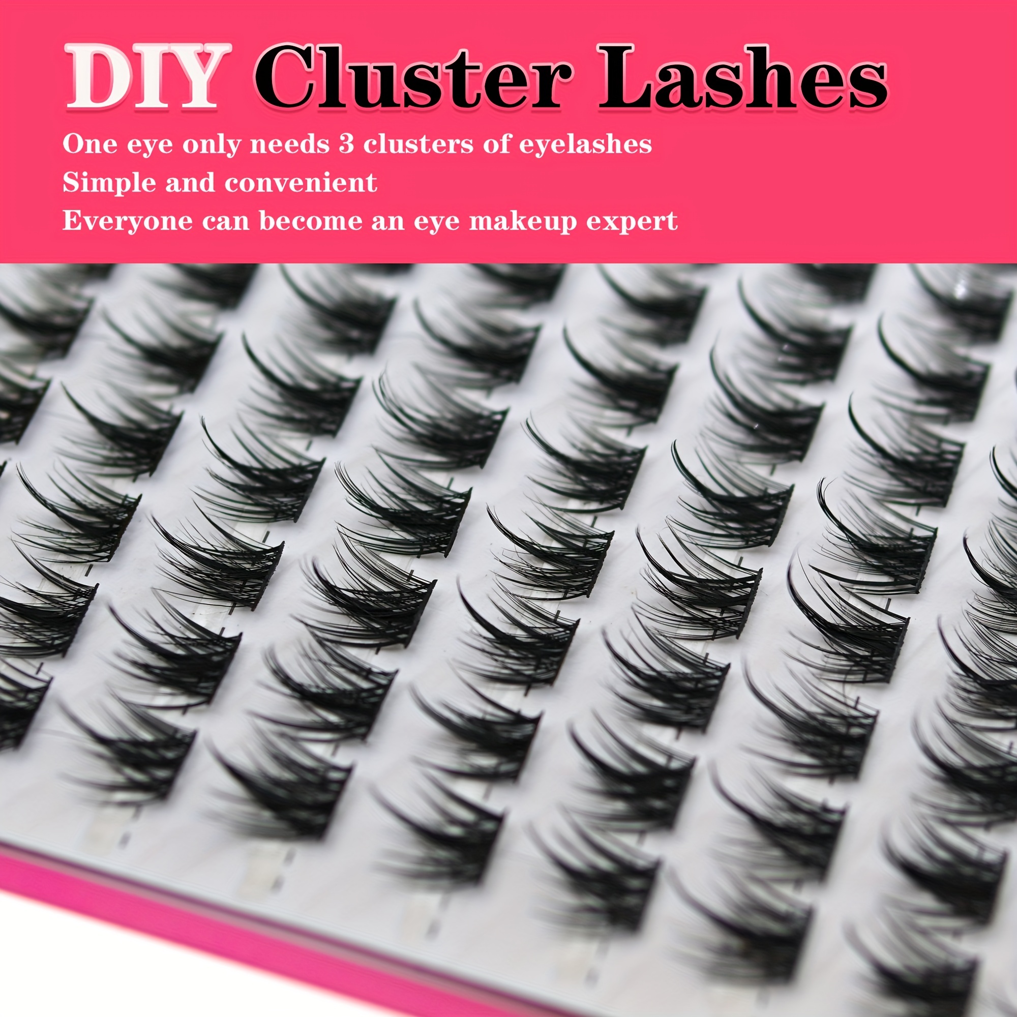 DIY 10mm Cluster Lashes Extensions C Curl 110pcs Soft Lightweight Home Use