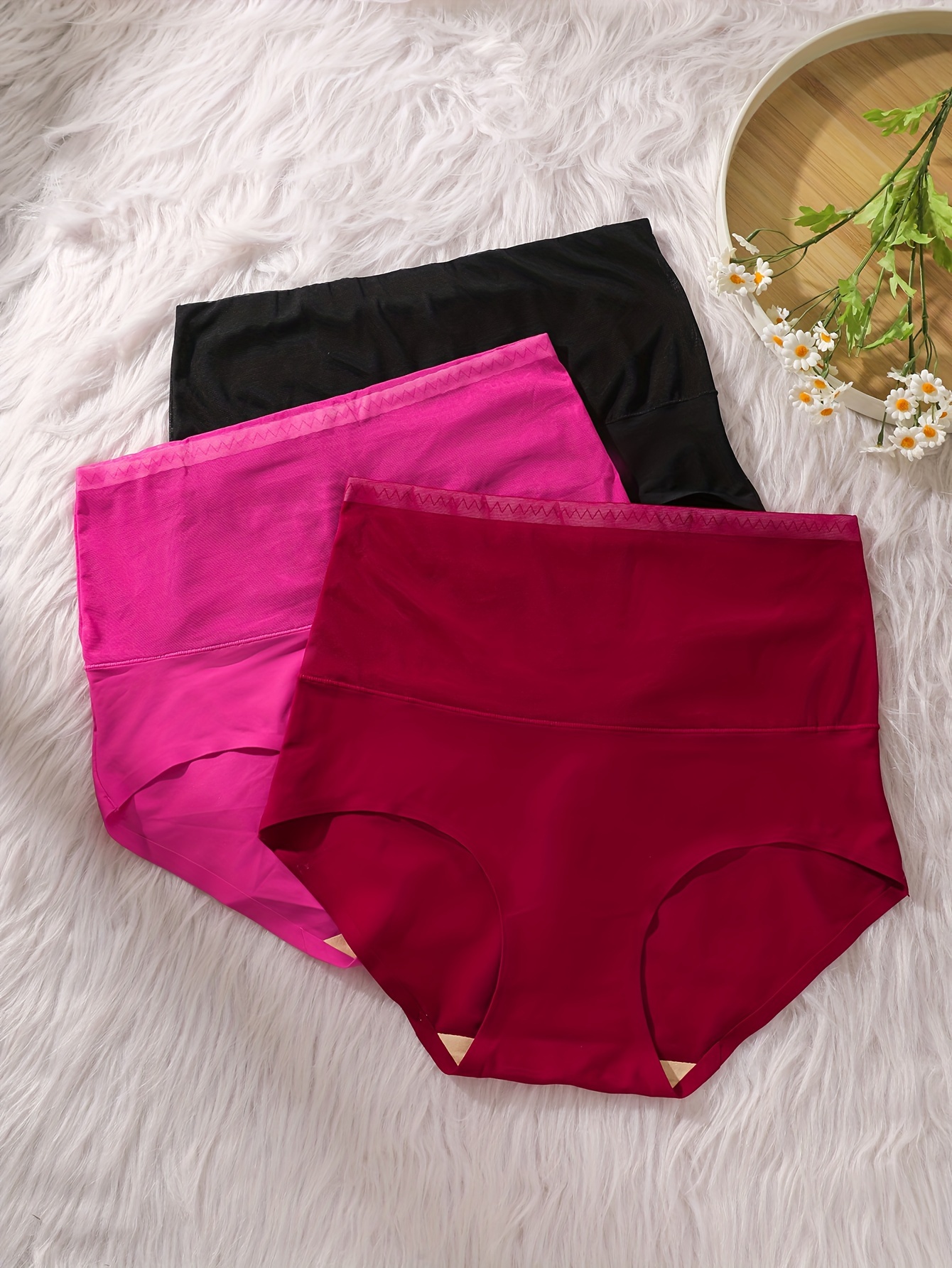 nsendm Female Underpants Adult plus Size Thong Women Low Waist Belly Pants  Ladies Silk Crotch Peach Hip Lifting Panties Women Underwear Lace(Red, S) 