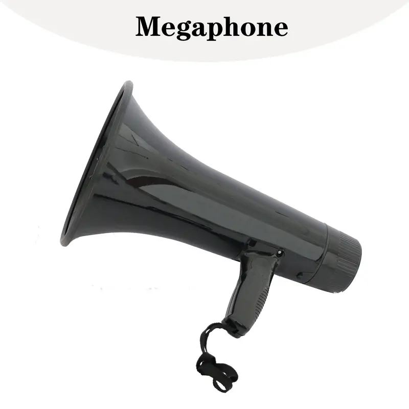 Megaphon Mit Sirene, USB-45-Watt-Bullhorn-Lautsprecher Mit Abnehmbarem  Mikrofon, Tragbarem, Leichtem Tragegurt Und 240S-Aufnahme – Professionelles