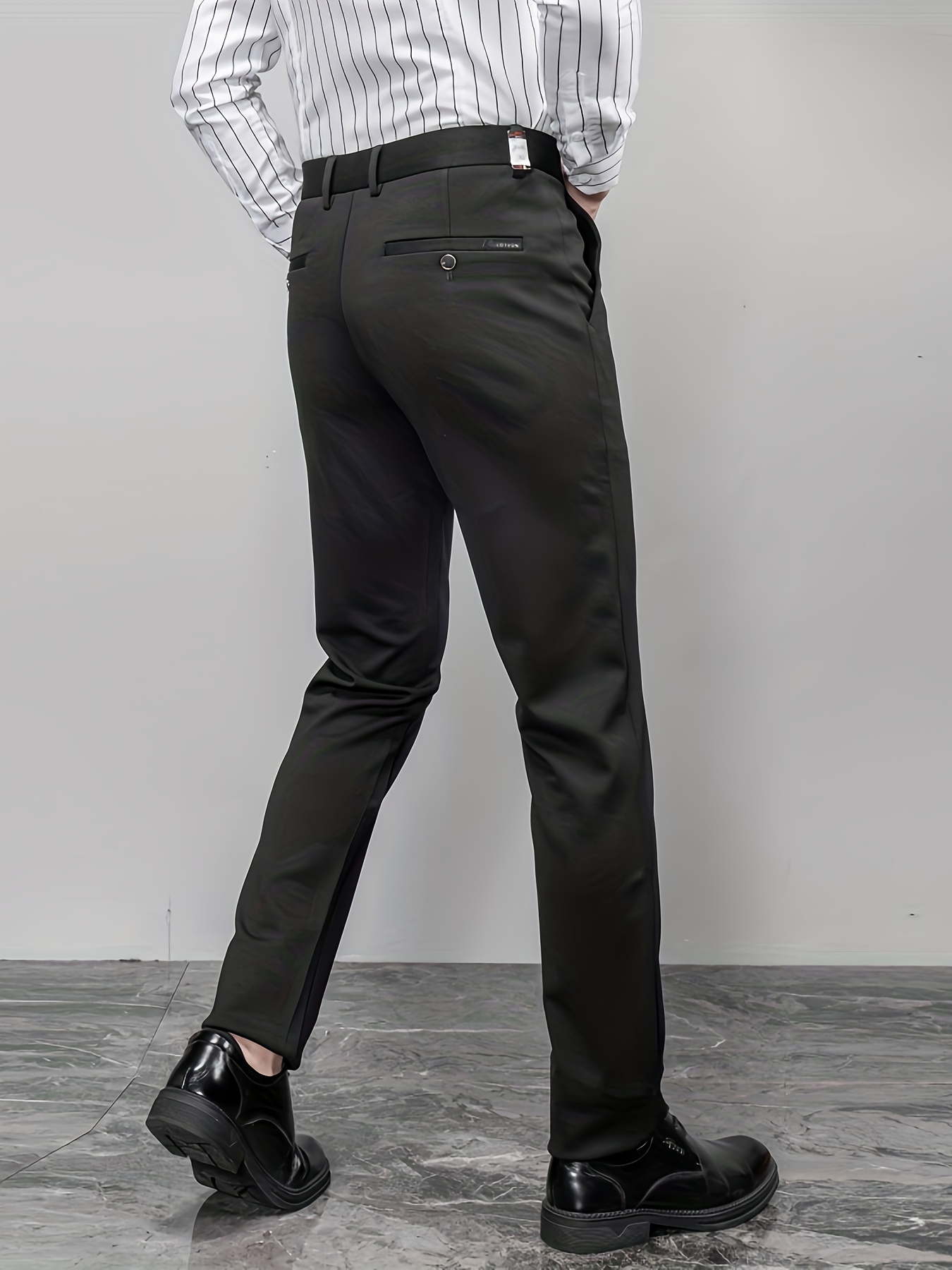 Pantalones Vestir Diseño Clásico Pantalones Vestir Formales - Temu