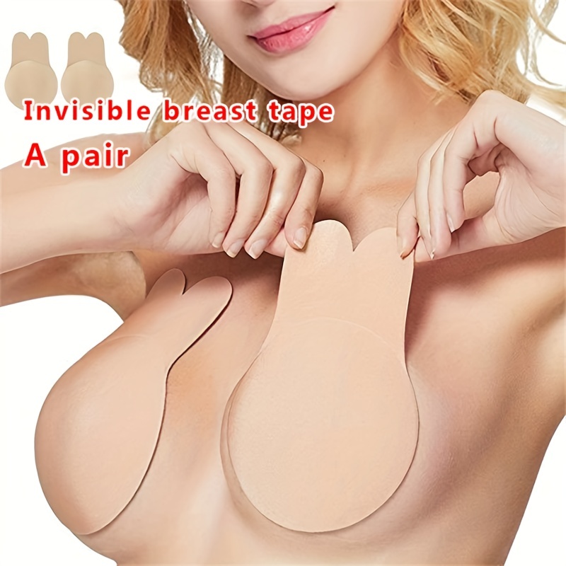 Women's Sticky Self Adhesive Invisible Nipple Covers Bra - Temu