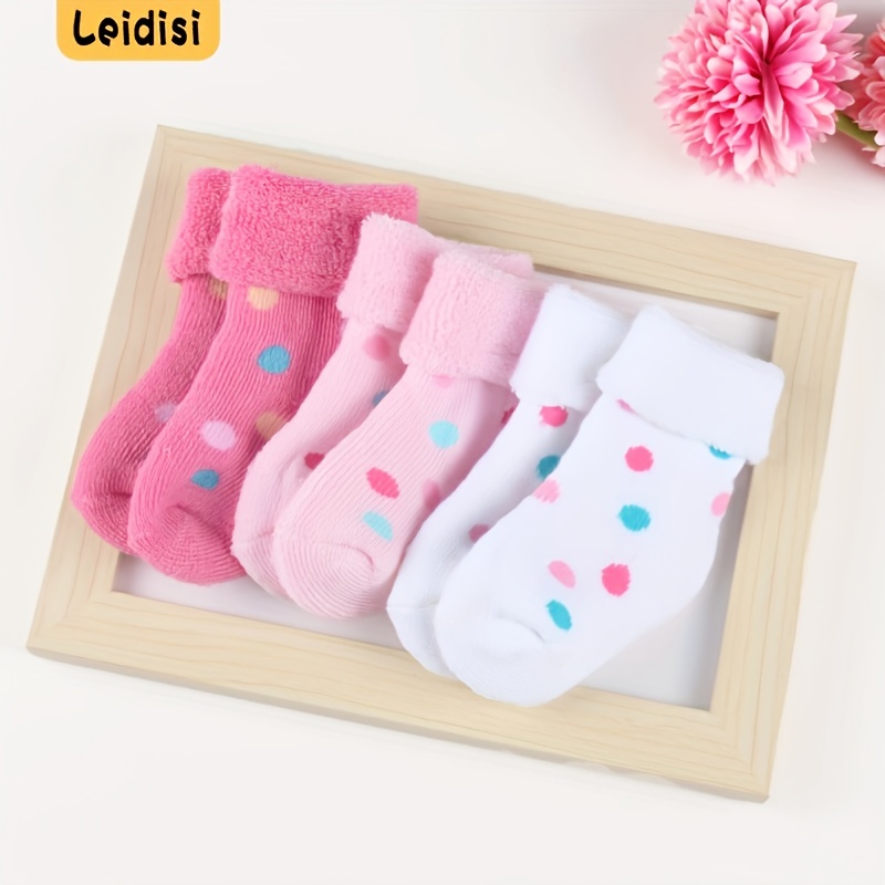 0-6 Months Baby Girls' Lace Ruffled Cute Socks: Cotton Blend Breathable  Comfort for Your Little One!